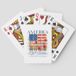 Jeu De Cartes 250e anniversaire USA Femmes 4 juillet Amérique 25