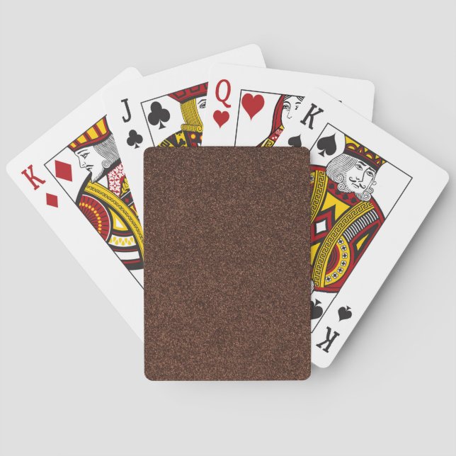Jeu De Cartes 25 Chocolat Mocha Parties scintillant Brown Imprim (dos)