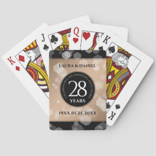 Jeu De Cartes 28e anniversaire du Mariage de lin élégant