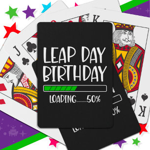 Jeu De Cartes 29 fév Jour du bond Anniversaire 50% année du baut