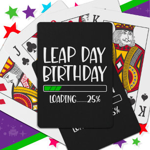 Jeu De Cartes 29 févr. Jour bissextile Anniversaire 25% année bi