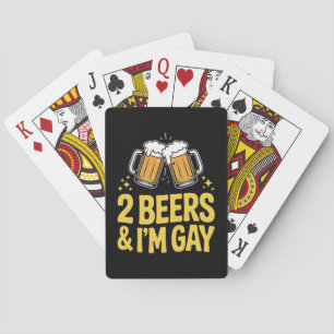 Jeu De Cartes 2 bières et je suis Gay Funny LGBTQ Pride Ally Arc