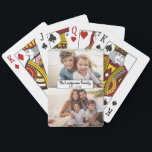 Jeu De Cartes 2 Photo Collage Nom de famille - Photos horizontal<br><div class="desc">Utilisez jusqu'à deux photos horizontales ou selfies pour créer un cadeau unique et personnel. Si vous avez besoin d'ajuster les images,  cliquez sur l'outil personnaliser pour apporter des modifications.</div>