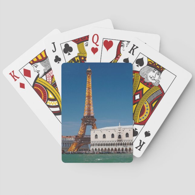Jeu De Cartes 2 pour 1 Venise et Paris - Mixte up World (dos)