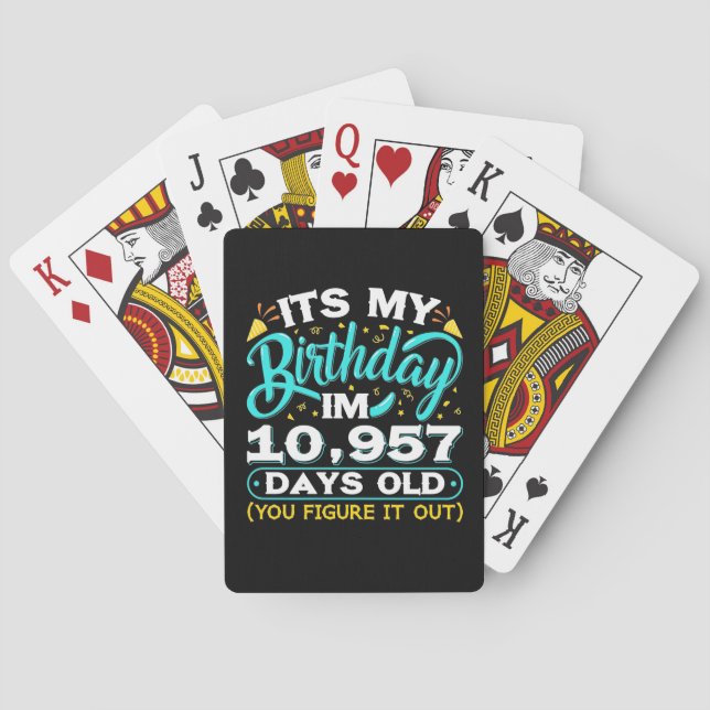 Jeu De Cartes 30e anniversaire | C'est mon 30e anniversaire (dos)