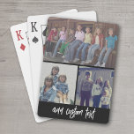 Jeu De Cartes 3 Collage photo avec texte de script noir blanc<br><div class="desc">Une façon amusante de capturer des souvenirs et de les partager avec des amis. Ajoutez une photo horizontale,  2 photos carrés et votre légende préférée pour faire un cadeau cool pour vos amis.</div>