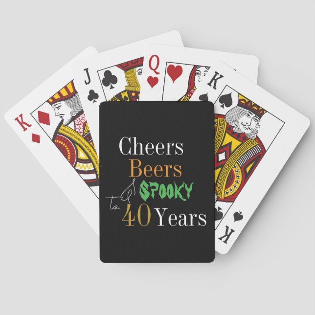Jeu De Cartes 40e anniversaire Fête d'Halloween Soeurs Bières (dos)