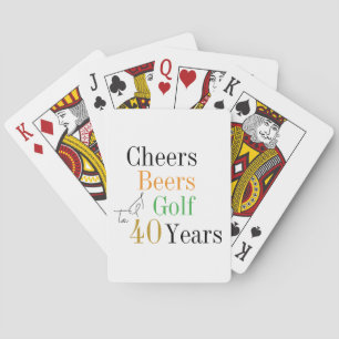 Jeu De Cartes 40e anniversaire Golf Cheers Bières minimal