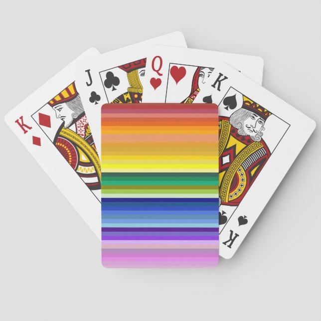 Jeu De Cartes 42 bandes arc-en-ciel (dos)