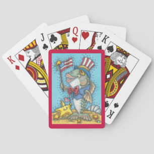 Jeu De Cartes 4 juillet CARTES DE JEUX DE POISSON ET DE VÉLO STA
