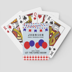 Jeu De Cartes 4 juillet Famille Réunion Rouge Blanc et Bleu