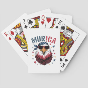 Jeu De Cartes 4 juillet Patriotique Drôle Aigle États-Unis