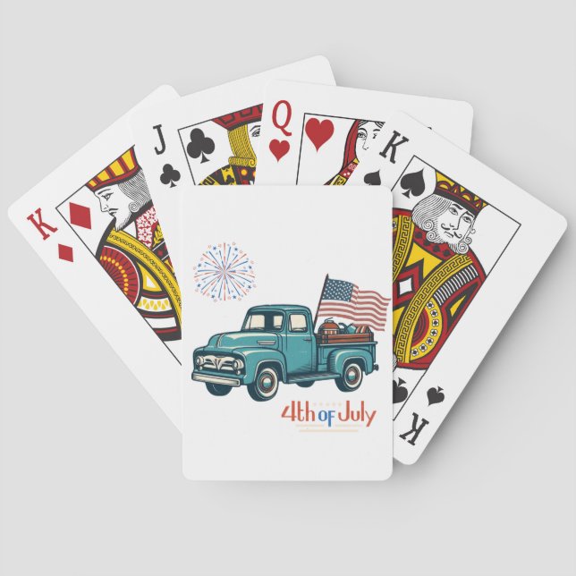 Jeu De Cartes 4 juillet rustique/vintage (dos)