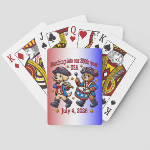 Jeu De Cartes 4 juillet USA 250e anniversaire Semiquincentenaire