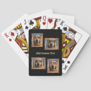 Jeu De Cartes 4 Photo Collage Chiens Vintages Chiens de cadre An
