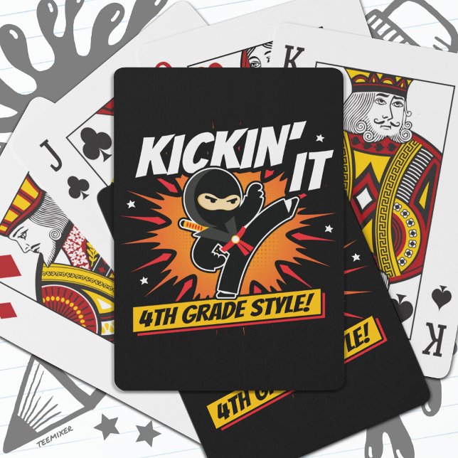 Jeu De Cartes 4e année Ninja Kick Premier jour Retour à l'école (Créateur téléchargé)