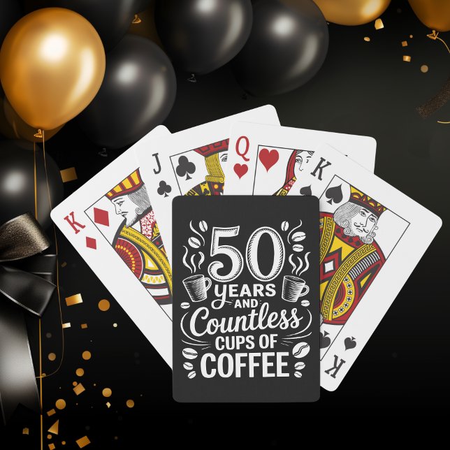 Jeu De Cartes 50 ans et d'innombrables tasses de café  (Créateur téléchargé)
