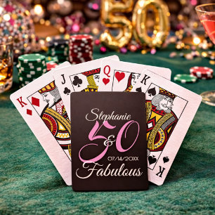 Jeu De Cartes 50 ans et Fabuleux Fête d'anniversaire personnalis