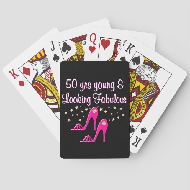 JEU DE CARTES 50 ET FABULEUSE CHAUSSÉE REINE (dos)