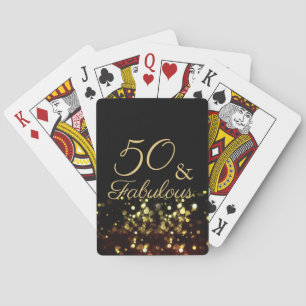 Jeu De Cartes 50 et Fabulous Black and Gold Birthday