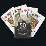 Jeu De Cartes 50e anniversaire du Mariage Ballons d'or<br><div class="desc">Bordure élégante de ballons d'or Faux avec des reflets chatoyants sur la bordure supérieure. Tout le texte est ajustable et facile à changer pour vos besoins de partie. Grande élégance design modèle 50e anniversaire.</div>