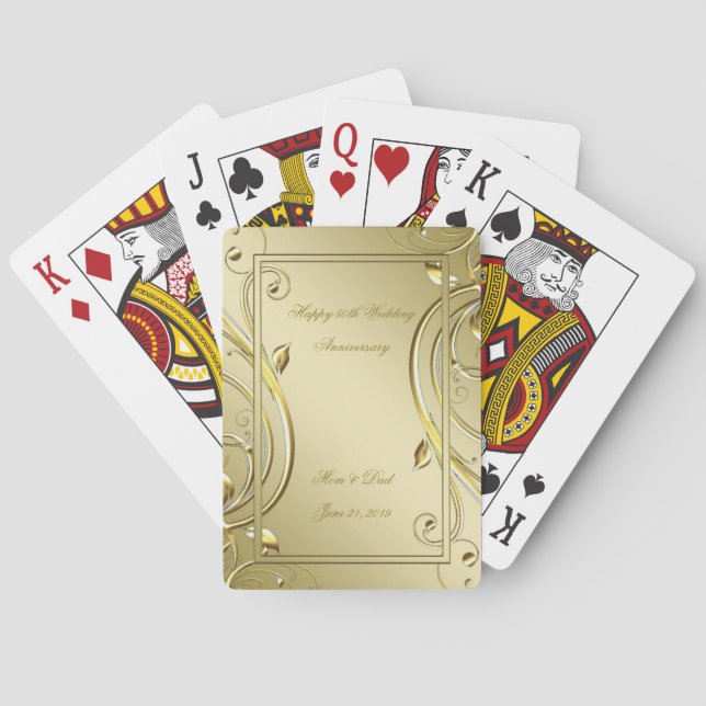 Jeu De Cartes 50e anniversaire du Mariage de l'or (dos)