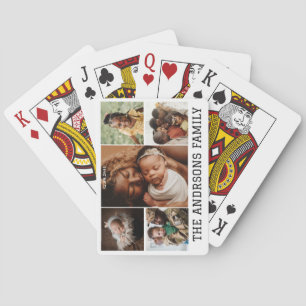 Jeu De Cartes 5 photo collage famille modèle