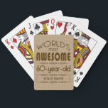 Jeu De Cartes 60th Birthday Celebration World Best Fabulous<br><div class="desc">Celebrate the milestone birthday of your favorite senior citizen with this fun gift reminding them of how fabulous they are. Customize with names,  initials or other text.</div>