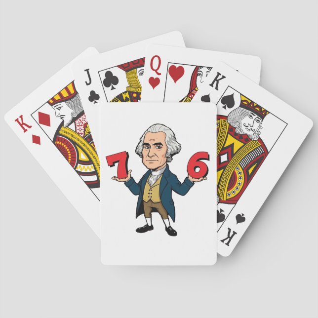 Jeu De Cartes 67 George Washington 7-6 Six Sept Mème 67 (dos)