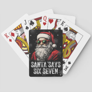 Jeu De Cartes 67 Meme Drôle Santa Dit Six Sept Noël