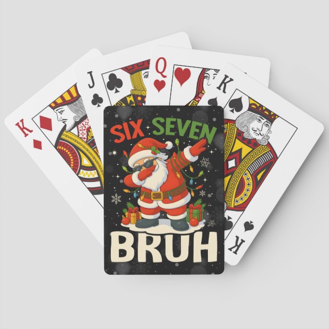 Jeu De Cartes 67 Meme Six Seven Bruh Drôle de Noël 6 7 (dos)