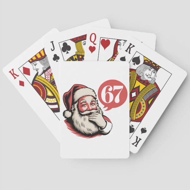 Jeu De Cartes 6 7 Noël Six Sept Brainrot Père Noël (dos)