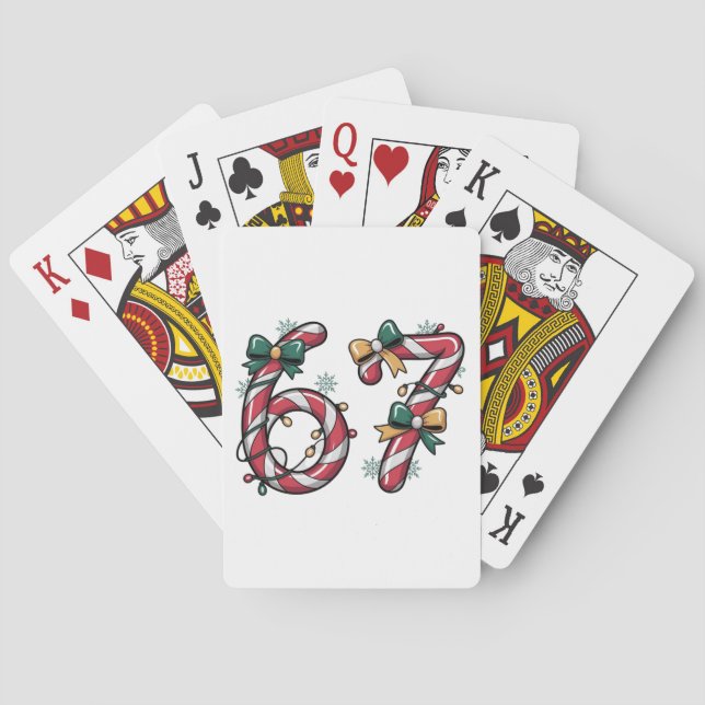 Jeu De Cartes 6 7 Six Seven Génération Z Alpha Argot de Noël Lum (dos)