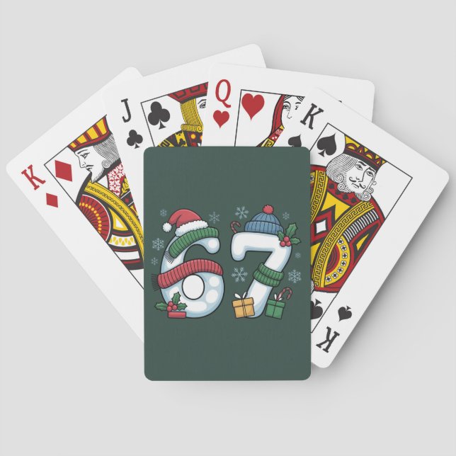 Jeu De Cartes 6 7 Six Seven Génération Z Alpha Argot Meme Noël B (dos)