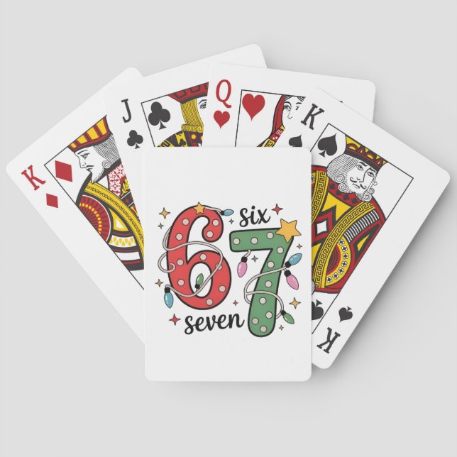 Jeu De Cartes 6 7 Six Seven Main Génération Z Alpha Meme Argot N (dos)