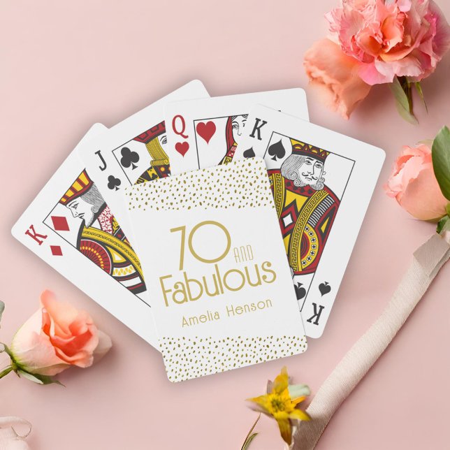 Jeu De Cartes 70 et Fabulous Gold Parties scintillant 70e annive (Créateur téléchargé)