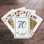 Jeu De Cartes 70e anniversaire Funny 70 alors quelle motivation<br><div class="desc">Ces cartes sont un cadeau parfait pour quelqu'un qui célèbre son 70e anniversaire. Ils viennent avec une citation drôle et motivationnelle 70 alors quoi,  et sont parfaits pour une personne avec un sens de l'humour. Parfait pour un cadeau d'anniversaire. Vous pouvez modifier le numéro d'âge.</div>