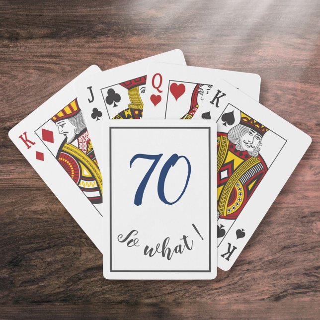 Jeu De Cartes 70e anniversaire Funny 70 alors quelle motivation (Créateur téléchargé)