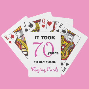 Jeu De Cartes 70e anniversaire Idées cadeaux pour elle - Jouer d
