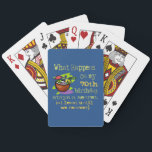 Jeu De Cartes 70th Birthday Party Dons. Que se passe-t-il sur mo<br><div class="desc">70th Birthday Party Dons. Ce qui se passe à mon 70e anniversaire reste secret, au moins jusqu'à ce que nous nous en remettions ! Humour d'anniversaire amusant. Tags : "Bonne fête du 70e anniversaire", "plaisanteries amusantes du 70e anniversaire", "Soirée du 70e anniversaire de la margarita", "bleu vert violet clair", "mignon...</div>