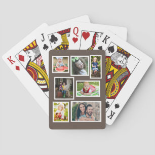 Jeu De Cartes 7 Photo Collage Brown Choisissez votre couleur