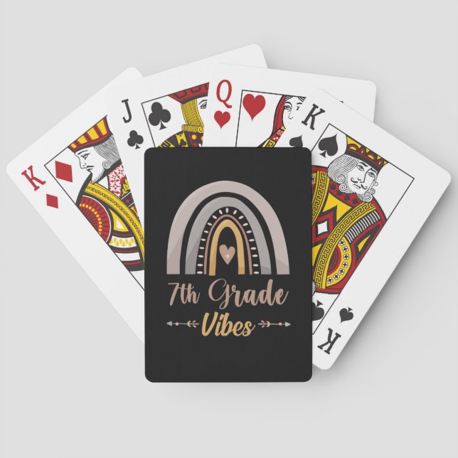 Jeu De Cartes 7th Grade Vibes Seventh Grade Back to School (dos)