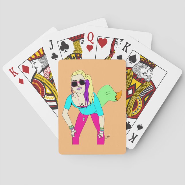 Jeu De Cartes 80s foxy girl (dos)