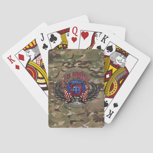 Jeu De Cartes 82e Camo aéroporté (dos)