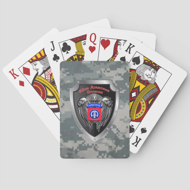 Jeu De Cartes 82e division aéroportée  (dos)