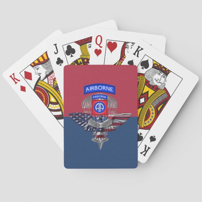 Jeu De Cartes 82e division aéroportée  (dos)