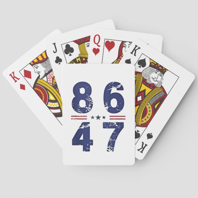 Jeu De Cartes 86 47 Anti Trump 8647 Style Vintage rétro (dos)