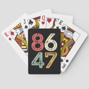 Jeu De Cartes 86 47 Anti Trump Vintage 80s style rétro