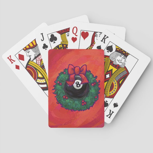 Jeu De Cartes 8 Balle Noël Roue (dos)