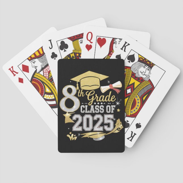 Jeu De Cartes 8e Classe De 2025 Graduate Graduation (dos)
